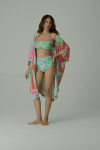 Bandeau Bikini Set and Shoreline Cape - Tizzi Swimwear