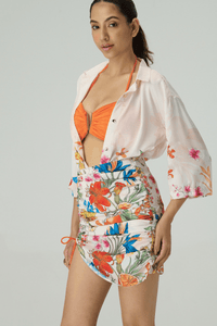 Endless Summer Shirt With Sinched Skirt And Crescent Bikini 2.0 - Tizzi Swimwear