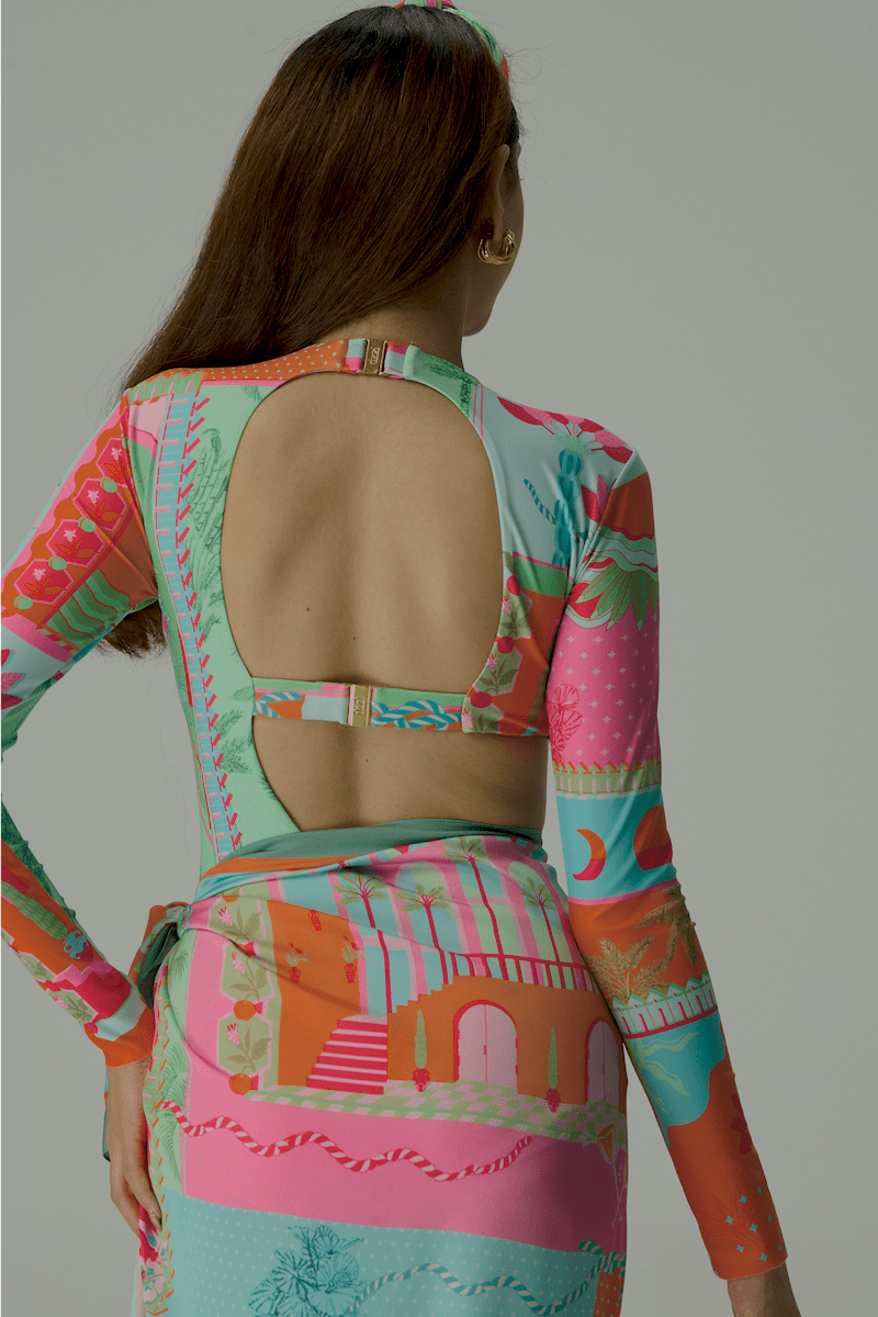 Halo Surfsuit and BB Sarong - Tizzi Swimwear