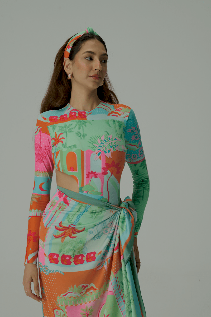 Halo Surfsuit and BB Sarong - Tizzi Swimwear
