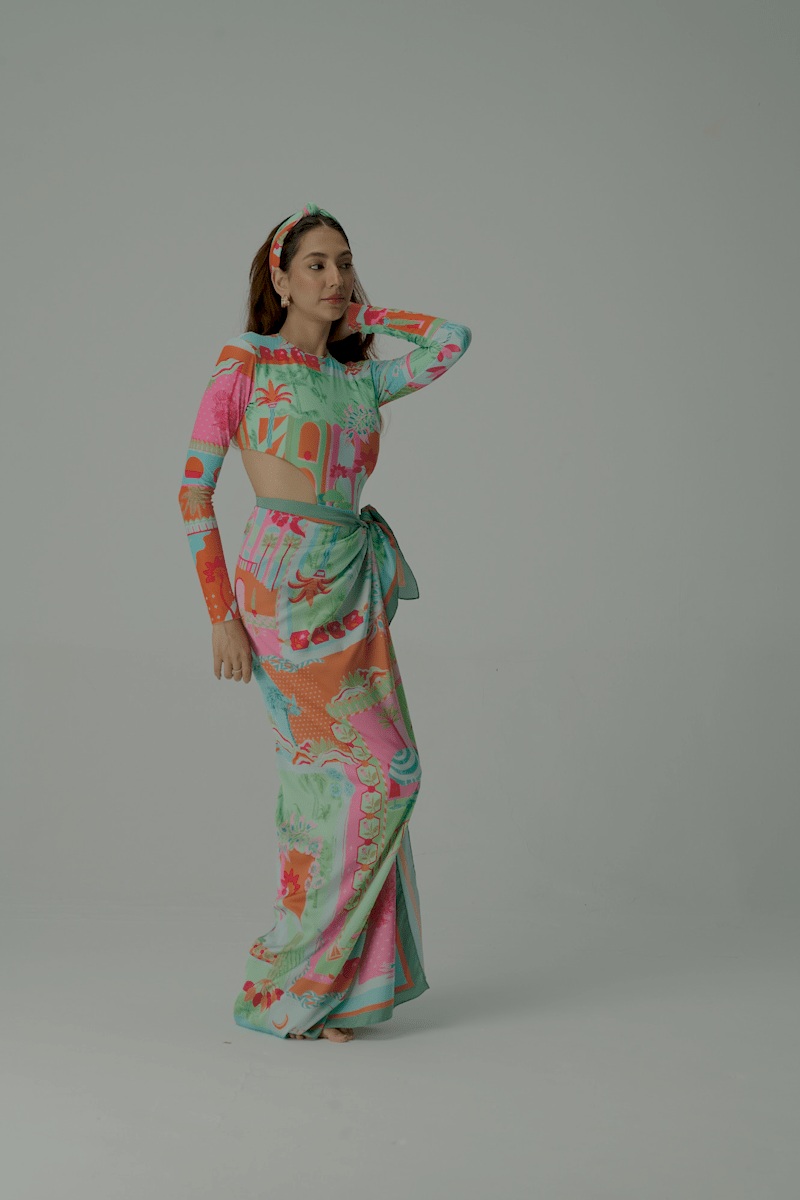 Halo Surfsuit and BB Sarong - Tizzi Swimwear
