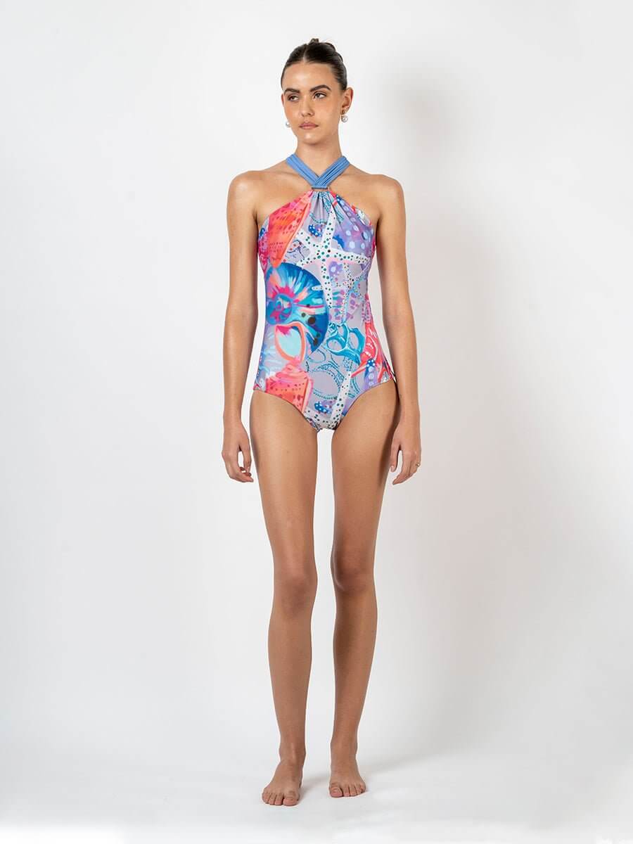 Medal Halter Swimsuit - Tizzi Swimwear