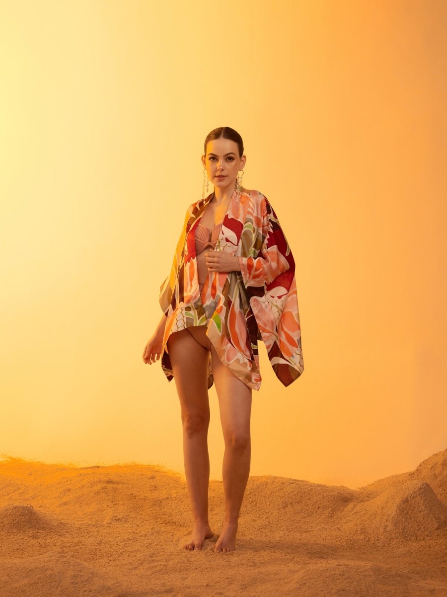 Armis Bikini Set - Blush with Tragano Short Kaftan - Tizzi Swimwear