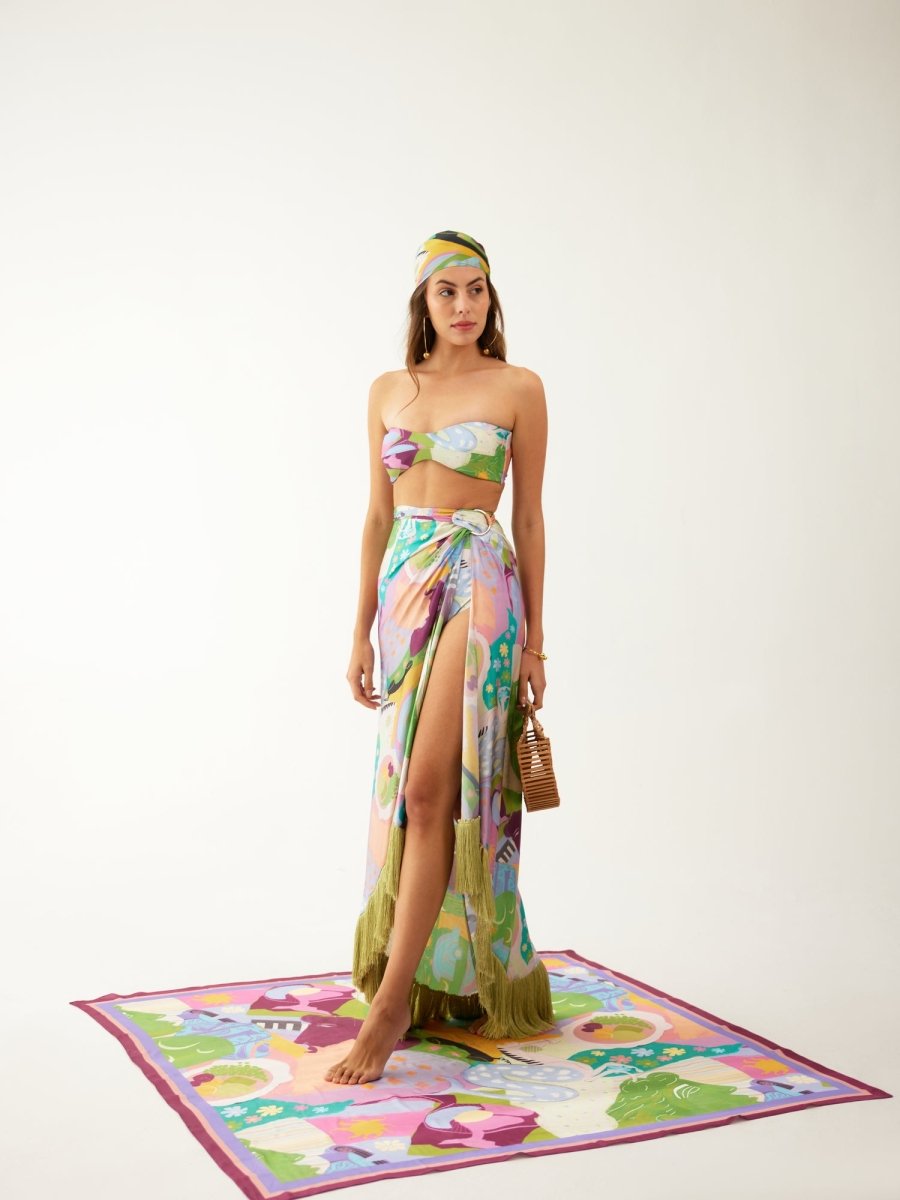 Edifice Bikini Set with Stream Sarong - Tizzi Swimwear