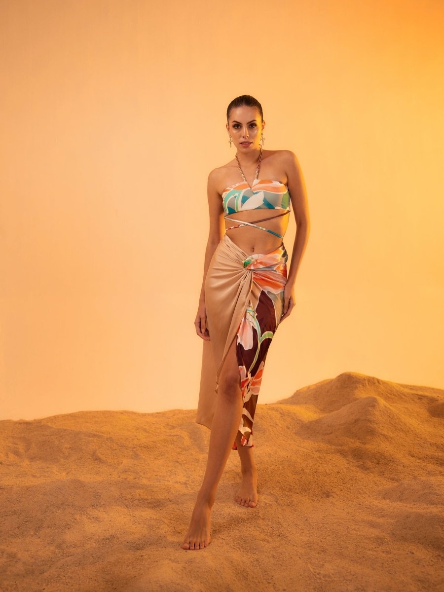 Sydo Bandeau with Horizon Skirt - Tizzi Swimwear