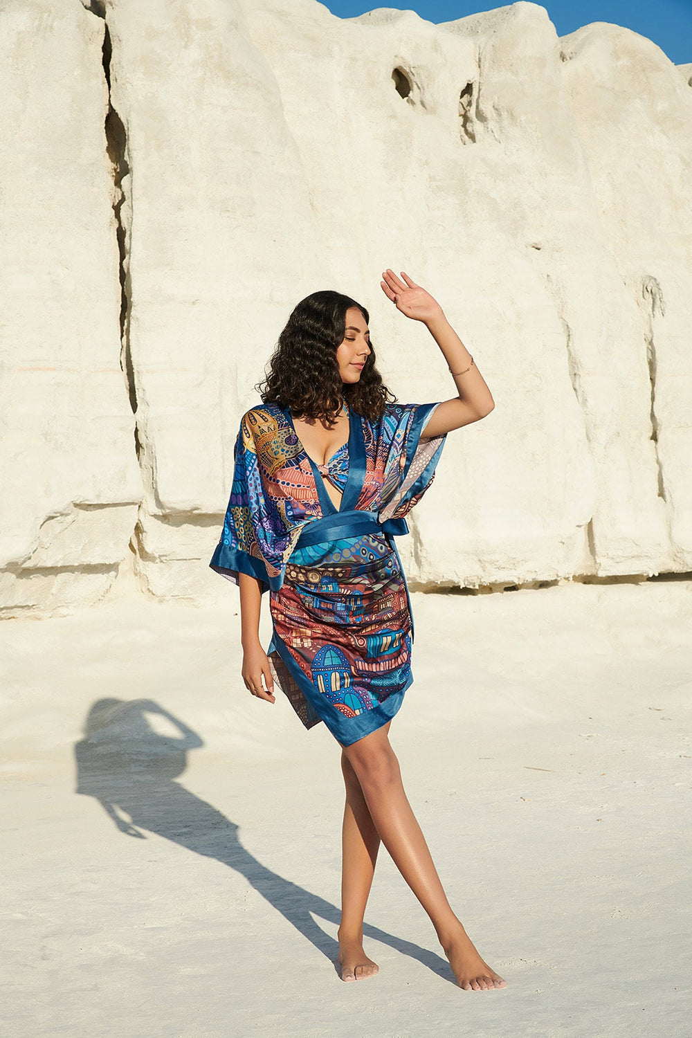 Twisted Bikini Set paired with Moonglow Cover up in Cappadocia