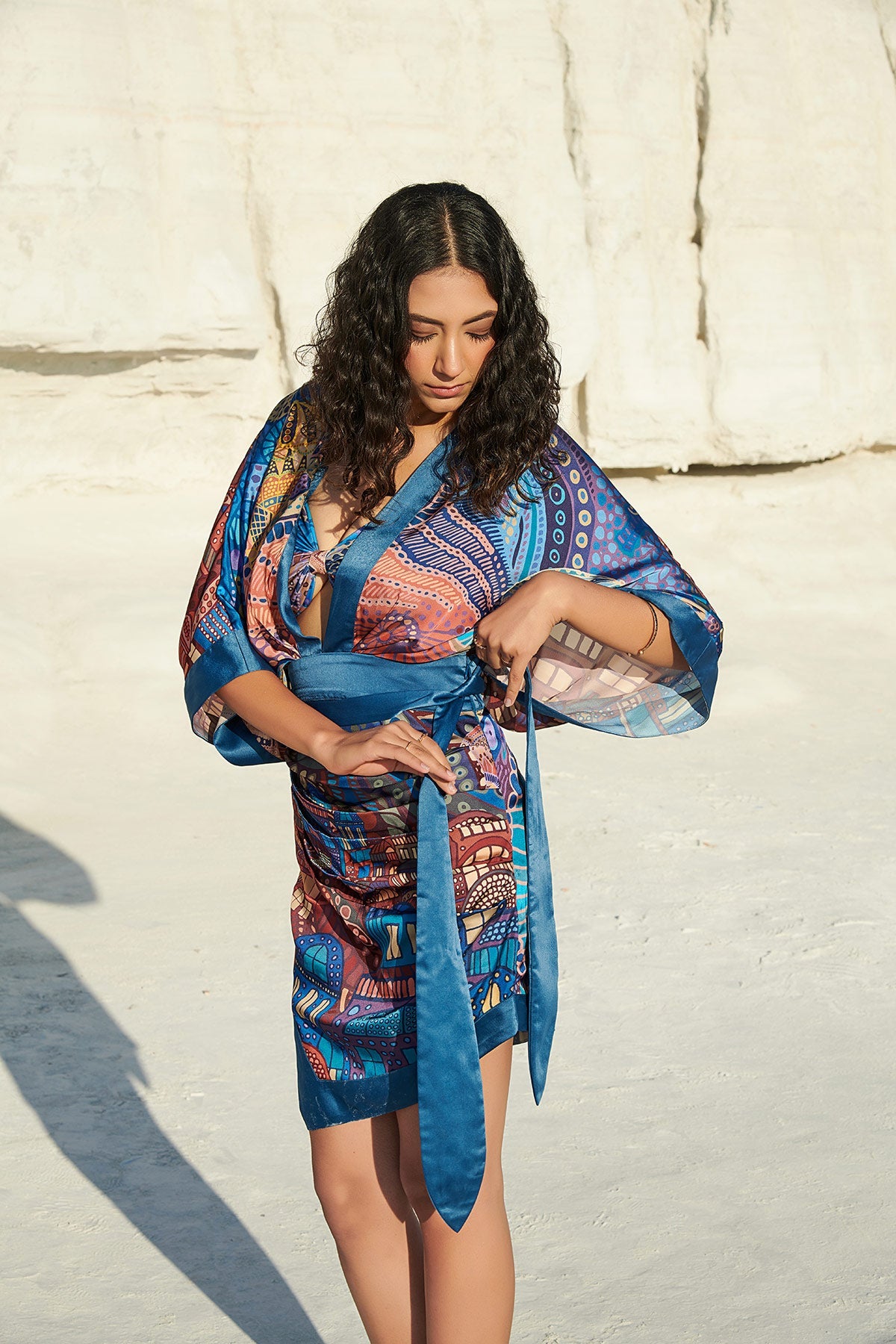Twisted Bikini Set paired with Moonglow Cover up in Cappadocia